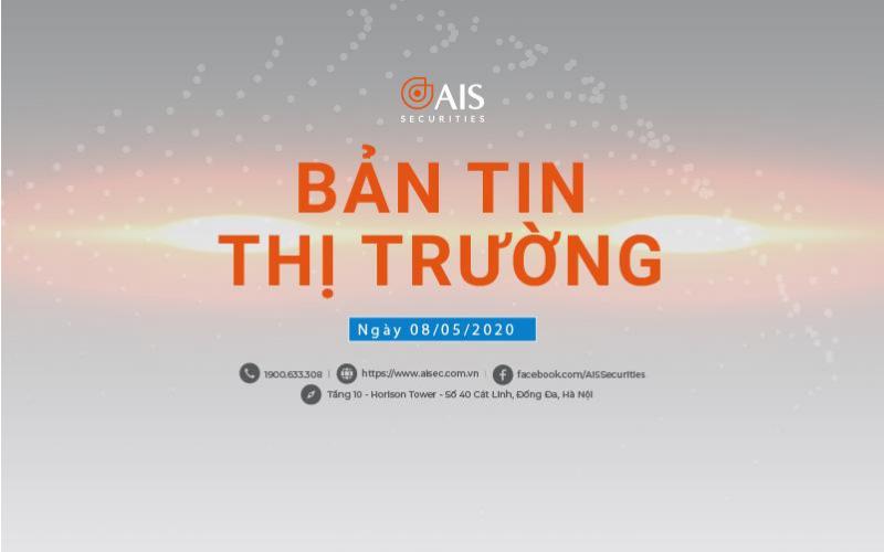 Bản tin thị trường chứng khoán 8/5/2020: Áp lực bán gia tăng, VN-Index vẫn đứng vững trên mốc 810 điểm