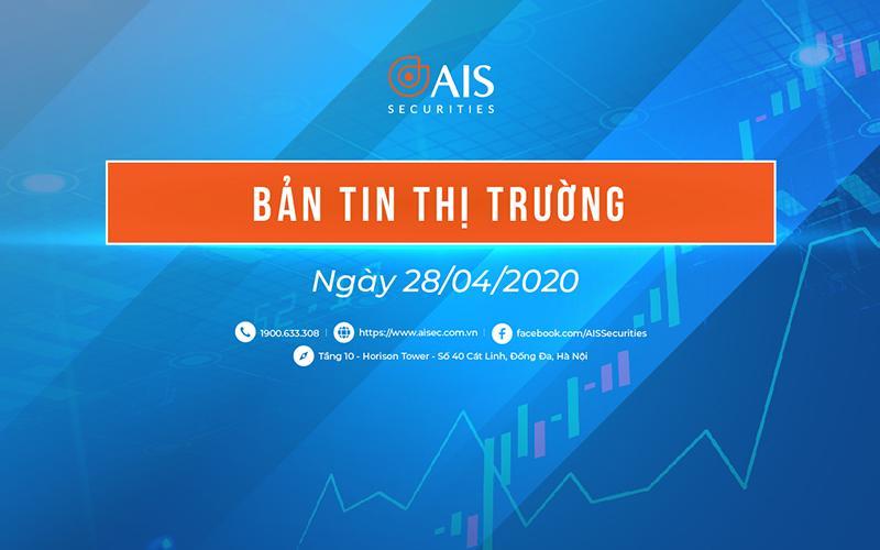 Bản tin thị trường chứng khoán 28/4/2020: Các mã lớn gây sức ép, VN-Index tiếp tục giảm